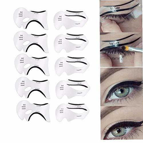 Social BYFRI Delineador de Ojos 10pcs de la Plantilla Modelo Kit para Cejas