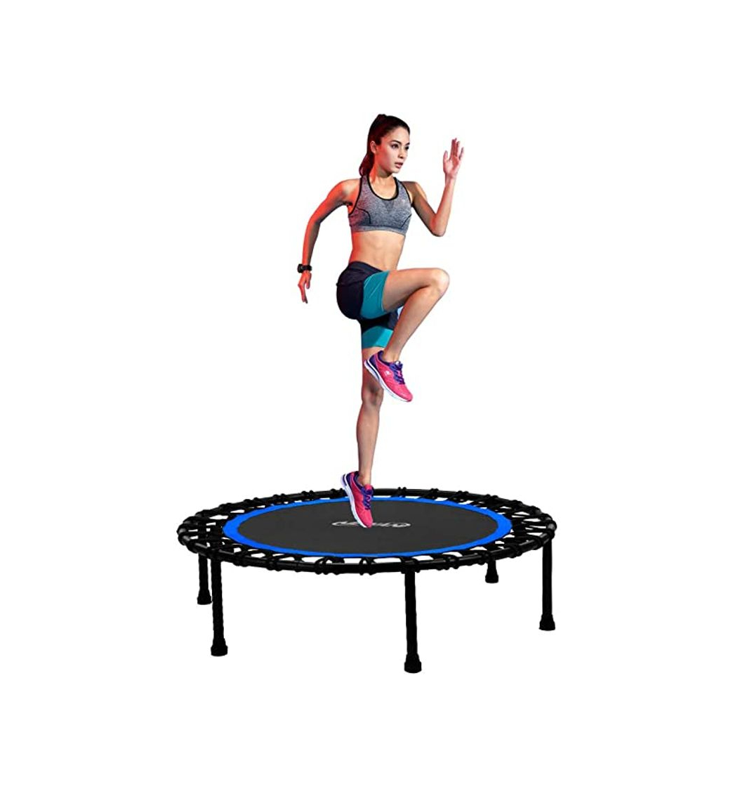 Fashion De 50 Pulgadas Mini trampolín Plegable portátil silencioso Ejercicio Trampolín y Seguro for la Cubierta del Ejercicio del Entrenamiento al Aire Libre WKY