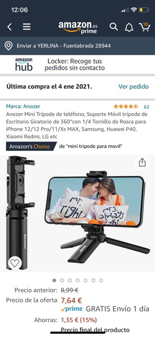 Producto Mini tripode 