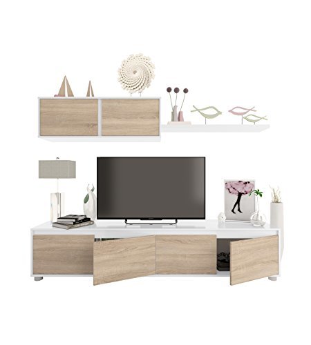 Social Habitdesign 0F6663A - Mueble de salón Moderno, modulos Comedor Alida, Acabado en