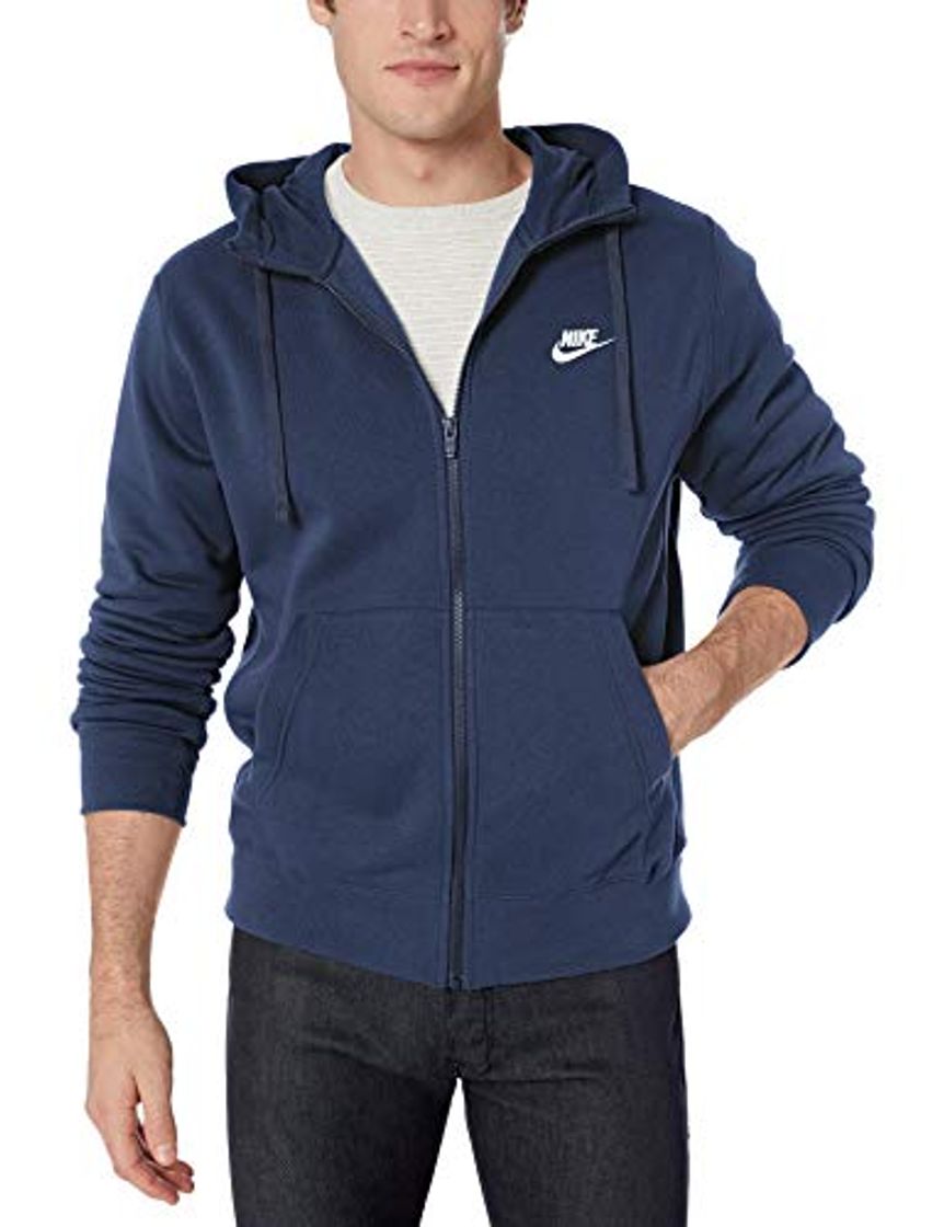 Products NIKE M NSW Club Hoodie FZ BB Sudadera, Hombre, Midnight Navy/Midnight Navy/