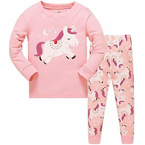 Producto Niña Pijamas Precioso Unicornio 100% algodón Pijama camiseta tops y pantalones trajes