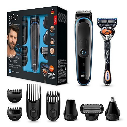 Belleza Braun 9 en 1 MGK3085 - Corta Barbas hombre Todo en 1