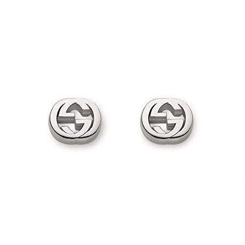 Gucci Pendientes de botón Mujer Plata fina 925