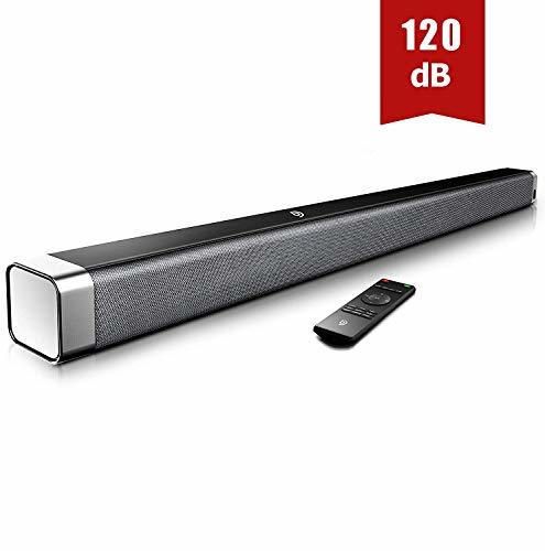 Barra de Sonido 2.0 Canales, Potencia 120dB, BOMAKER Tecnología DSP Subwoofer Incorporado