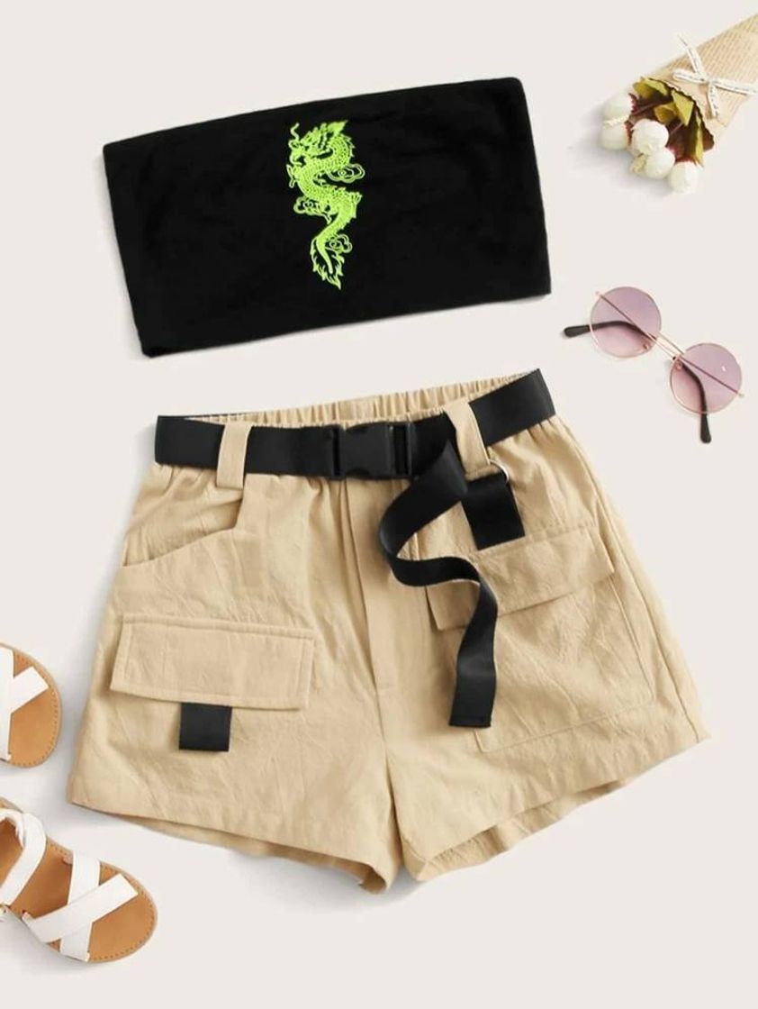 Fashion Conjunto de saia com estampa borboleta | SHEIN