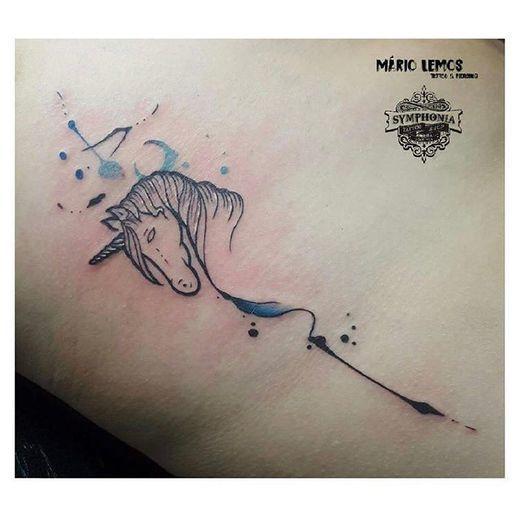 Fashion Unicorn Tattoo