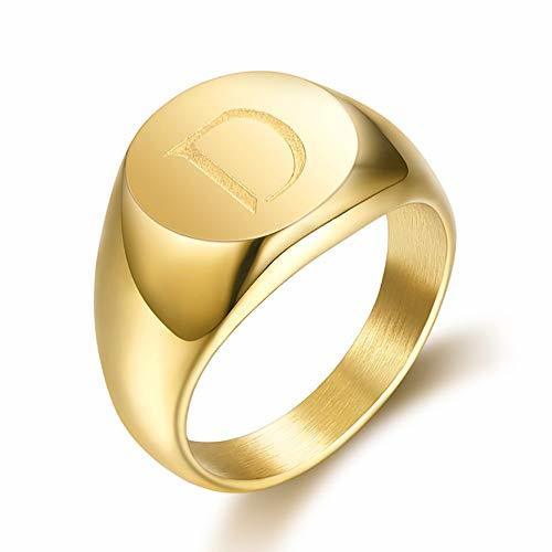 Producto BOBIJOO JEWELRY - El Anillo de sellar el Hombre Iniciales Grabadas en