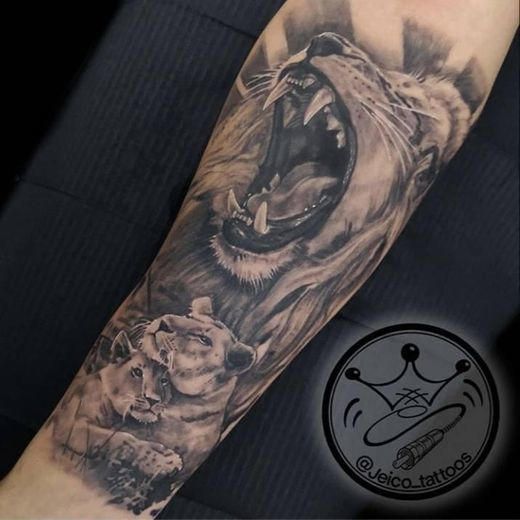 Fashion Lion tattoo