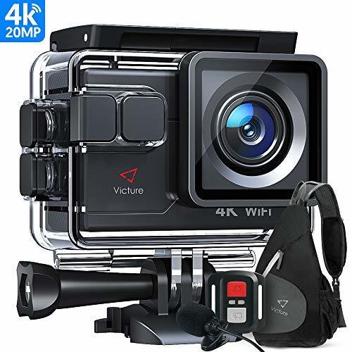 Social Victure AC700 Cámara Deportiva 4K Wi-Fi 20MP Cámara de Accion Acuatica de