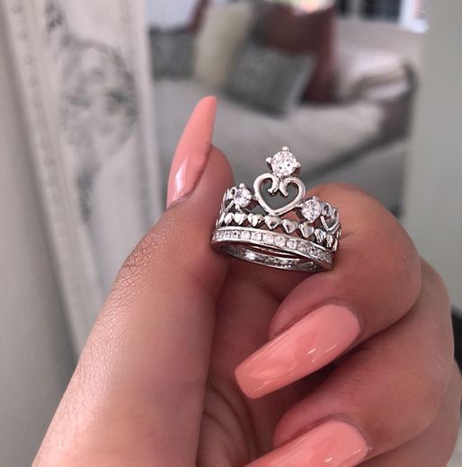 QUEEN OF HEARTS CROWN STERLING SILVER SET

