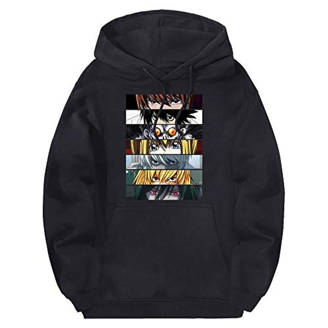 Fashion Death Note Hoodies Sudadera con Capucha de Lana para Hombre 2020 Jerseys de Lana de Invierno Ropa de Hip Hop Manga Completa Negro Moletom Masculino