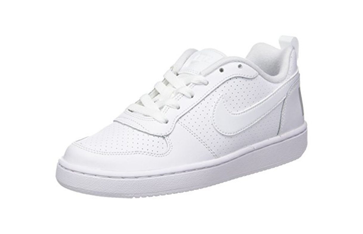 Moda Nike Court Borough Low Gs, Zapatillas de Baloncesto Unisex Niños, Blanco