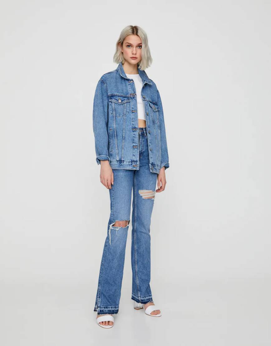 Product Blusão Denim Pull & Bear