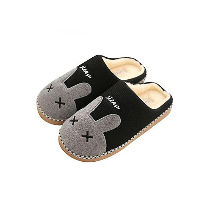 Product SAGUARO Otoño Invierno Zapatillas Interior Casa Caliente Slippers Suave Algodón Zapatilla Mujer