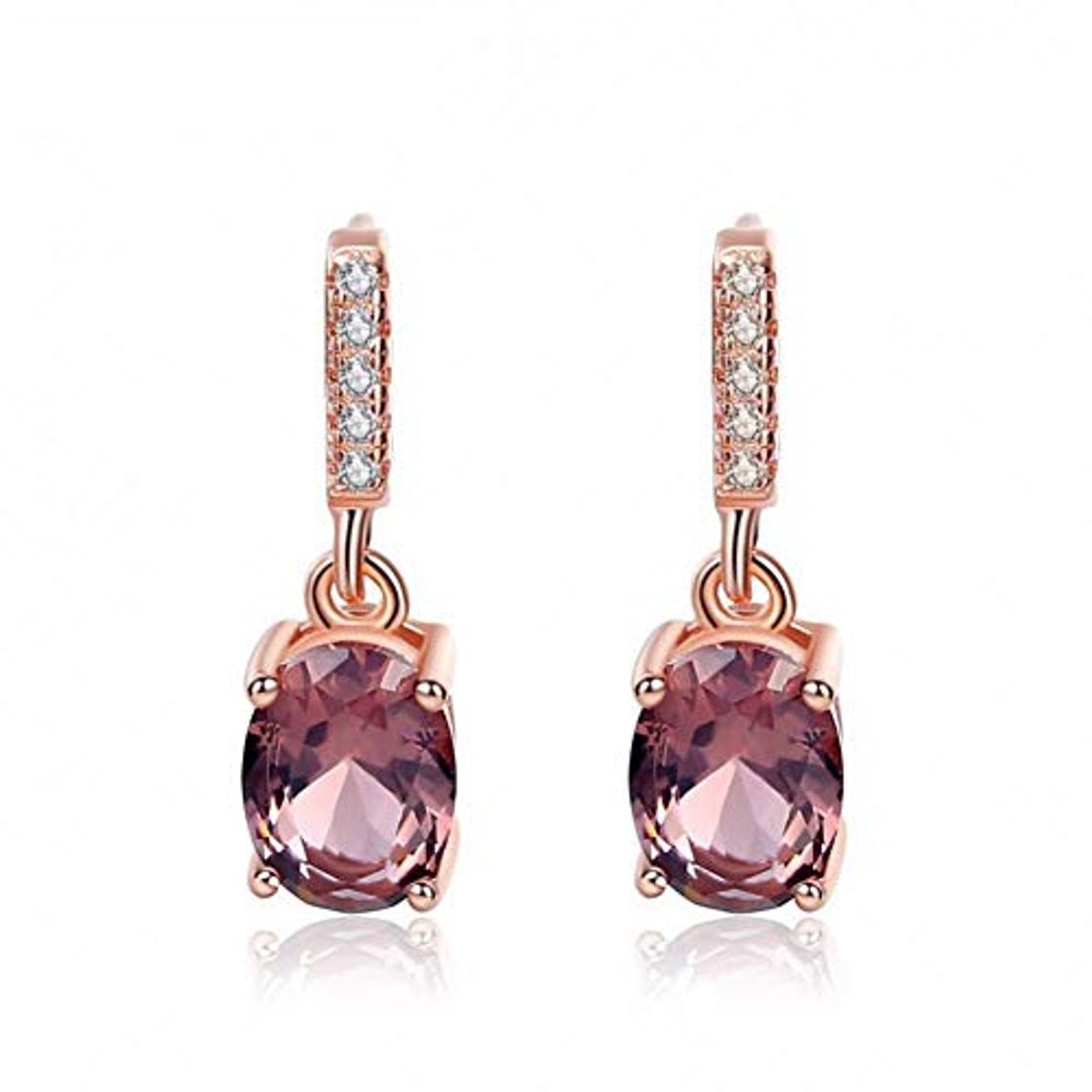 Lugar MNGGNM 925 Pendientes de Plata de Ley Creados Nano Morganite Gemstone Pendientes