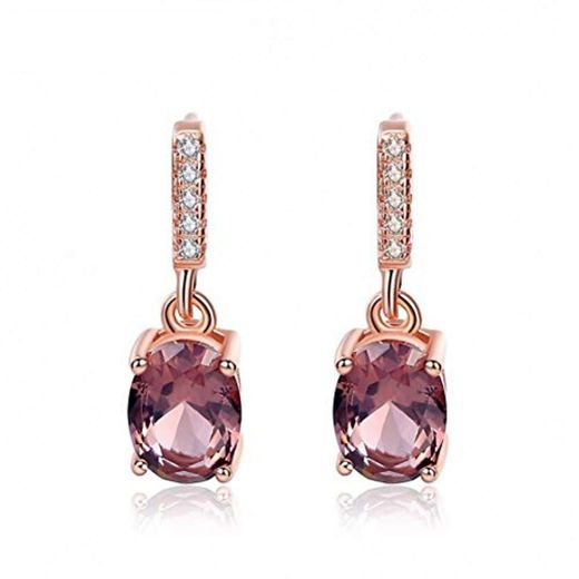 MNGGNM 925 Pendientes de Plata de Ley Creados Nano Morganite Gemstone Pendientes