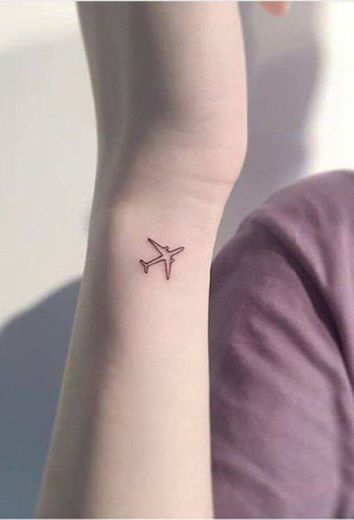 AVIÃO-TATTOO MINIMALISTAS 