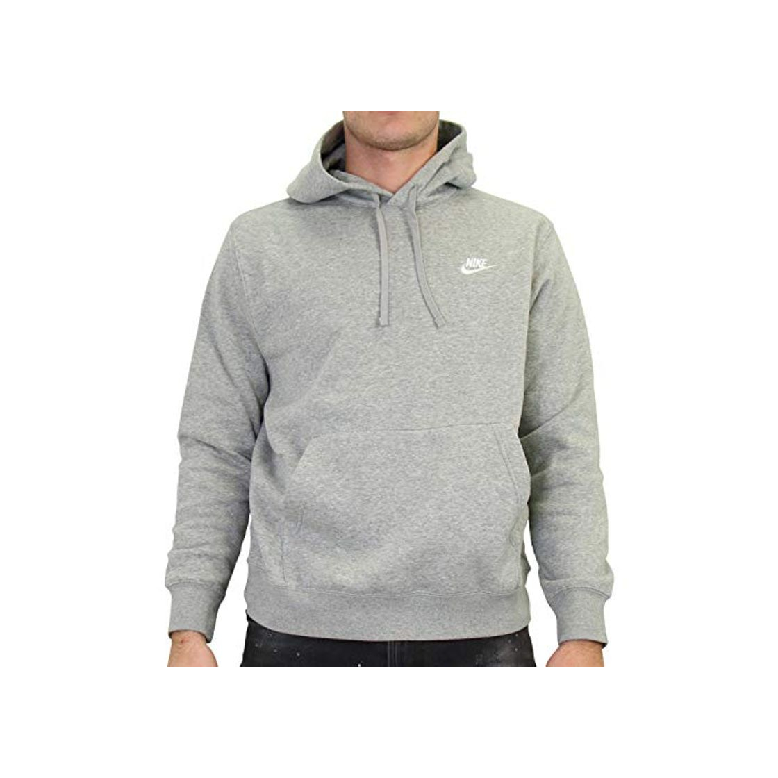 Social NIKE M NSW Club Hoodie Po BB Sudadera, Hombre, dk Grey Heather