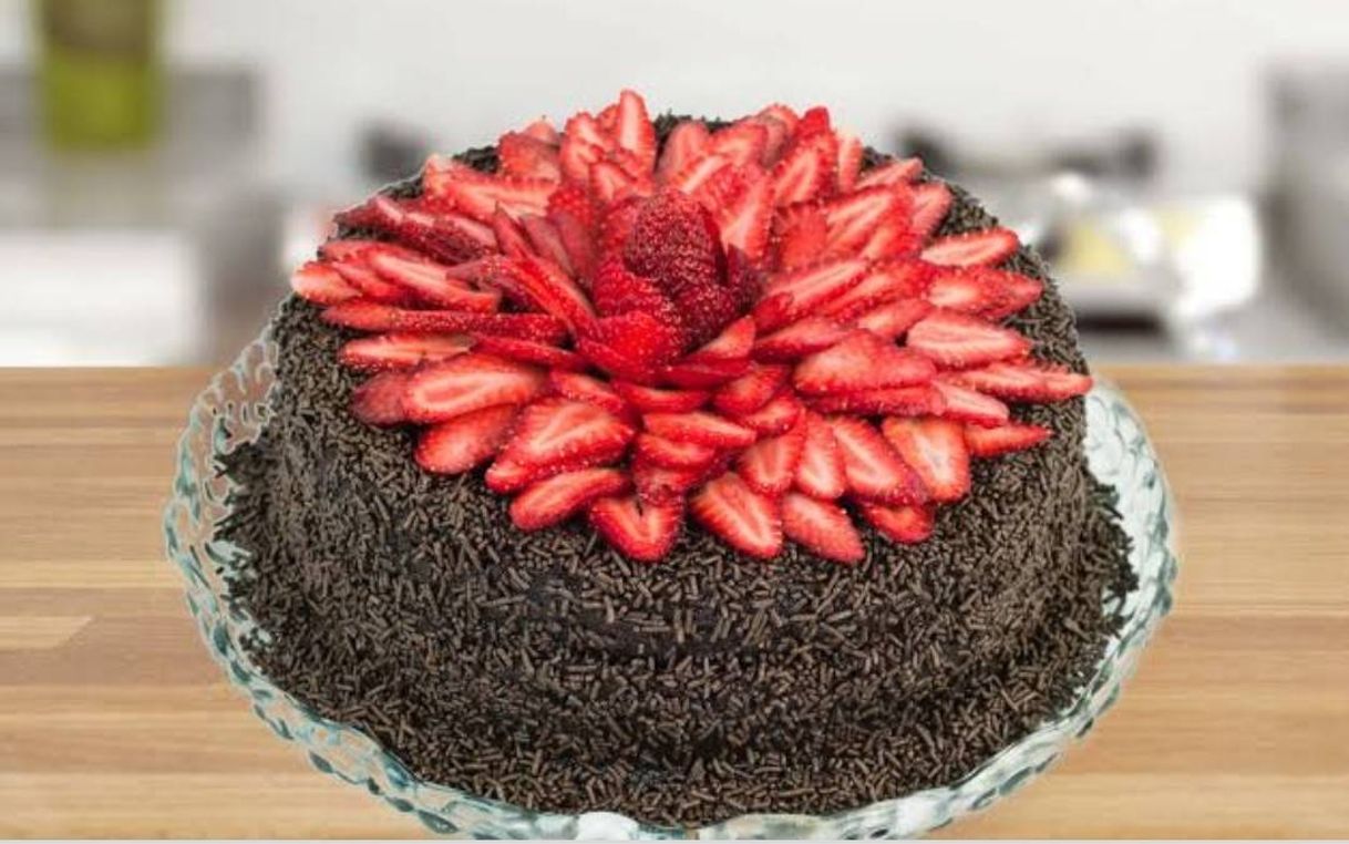 Moda Receita de Bolo de chocolate com morango.