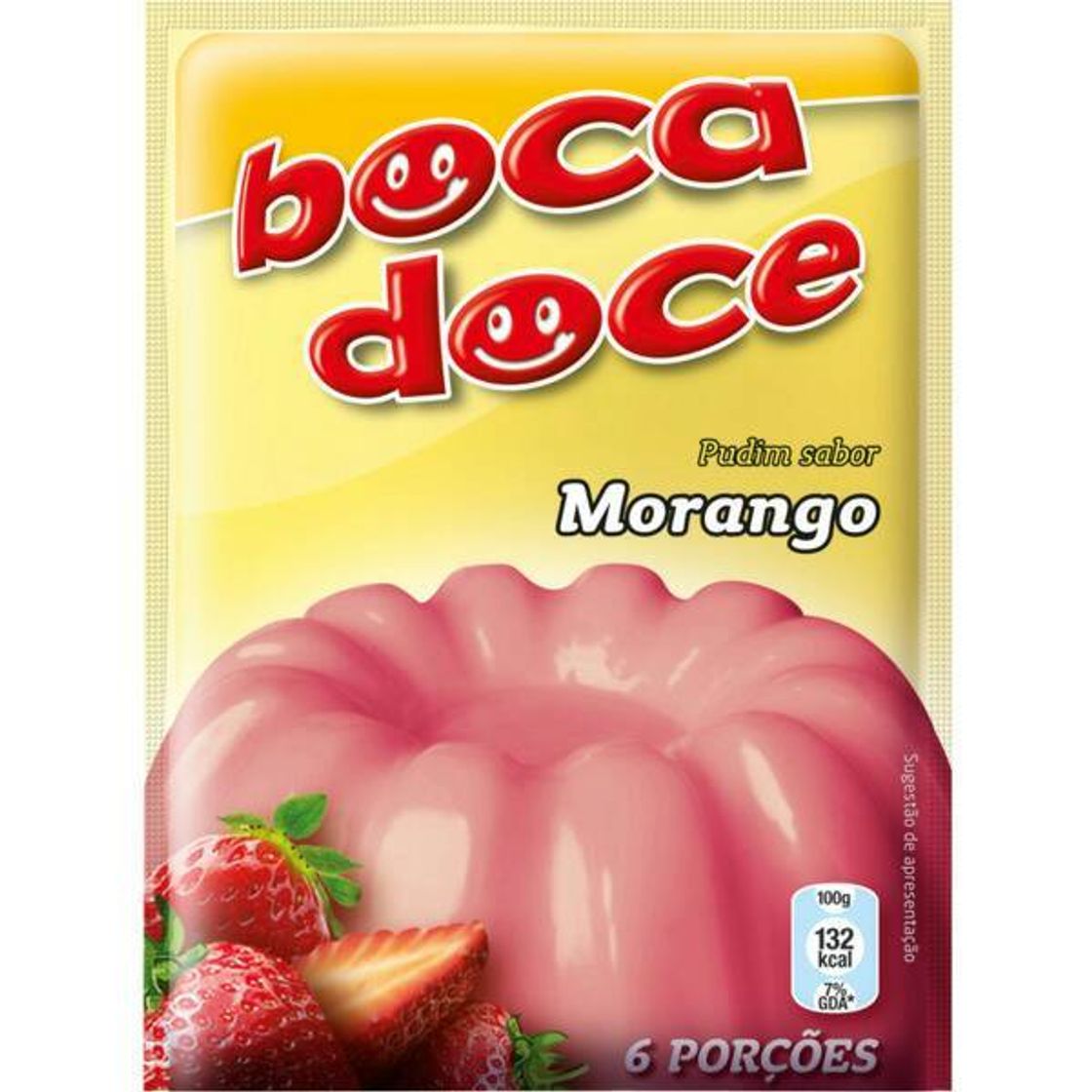 Moda Pudim Boca Doce Morango