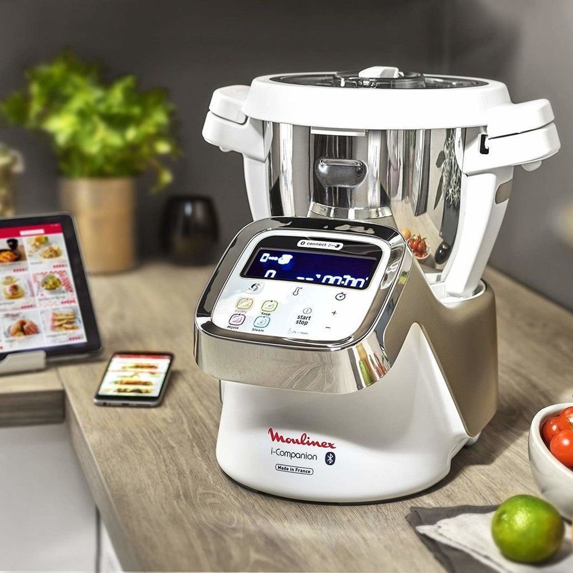 Social Moulinex i-Companion HF900110 - Robot de cocina Bluetooth 13 programas y 6