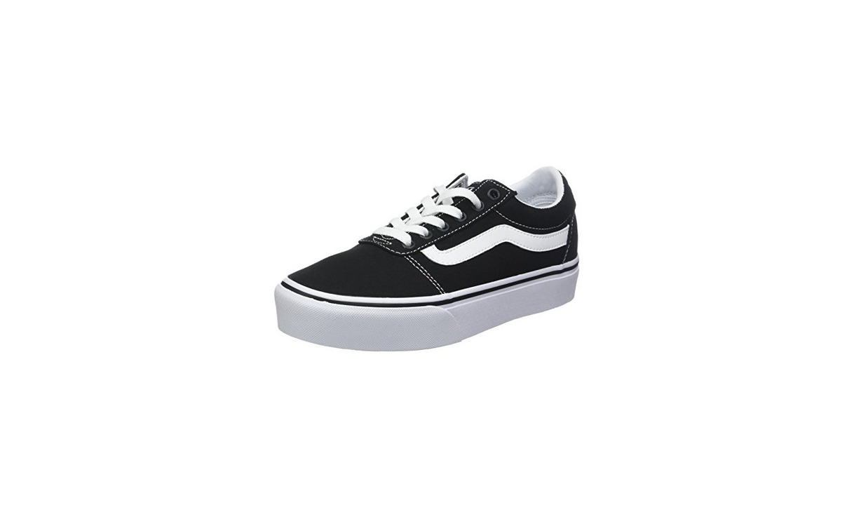 Social Vans Ward Platform Canvas Zapatillas Mujer, Negro