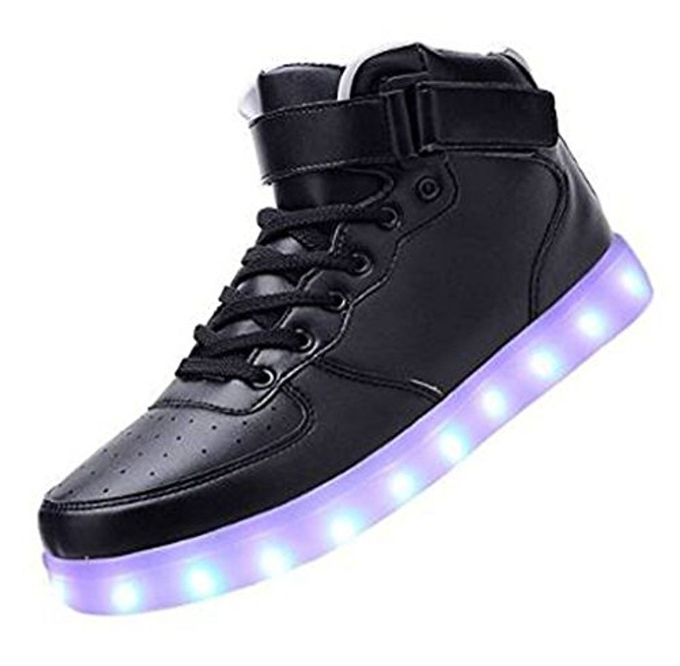 Social Presente:pequeña Toalla) Negro 36 EU de Sneakers Light Luz Flashing Zapatos Deportivos