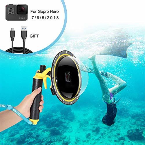 Place Dome Port Boîtier étanche pour GoPro Hero 7 6 5 2018, Boîtier