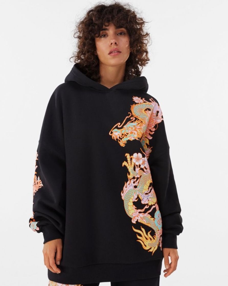 Fashion Dragon print hoodie