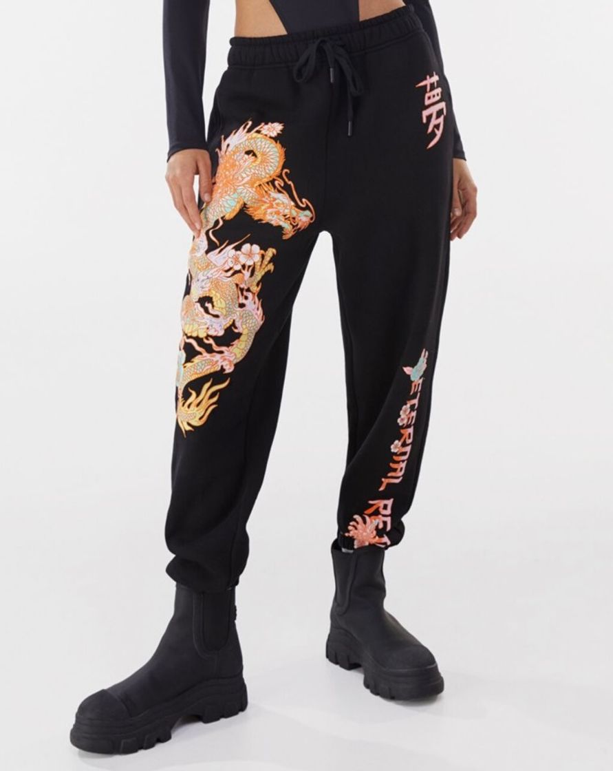 Fashion Dragon print joggers