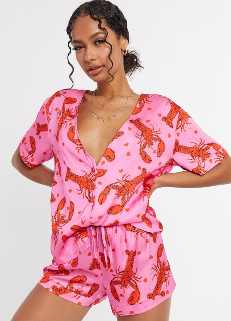 Moda ASOS DESIGN Satin PJ