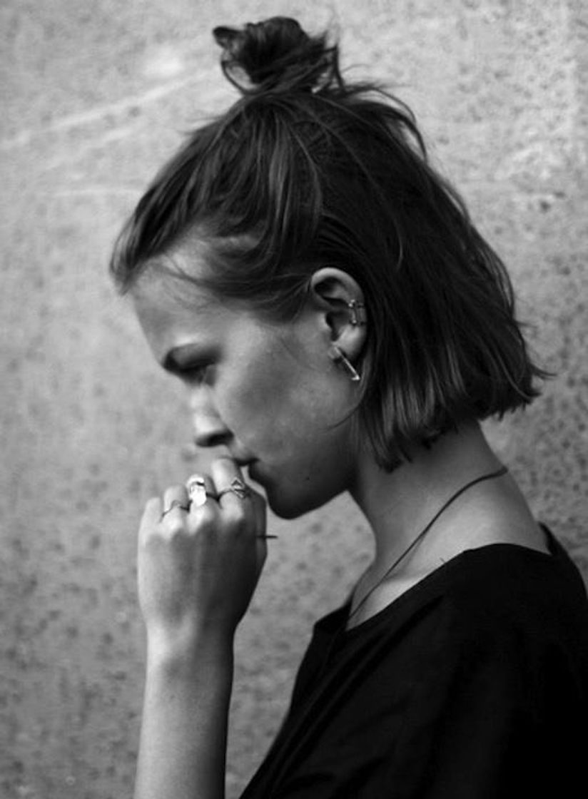 Social corte de cabelo.