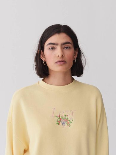 Vase Lemon Sweater by Lazy Oaf