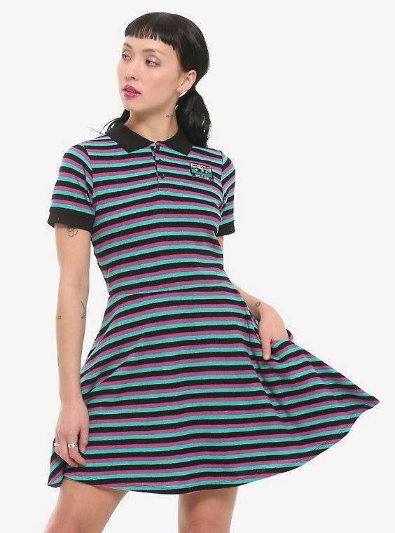 Product Sad Songs Striped Polo Dress by HotTopic