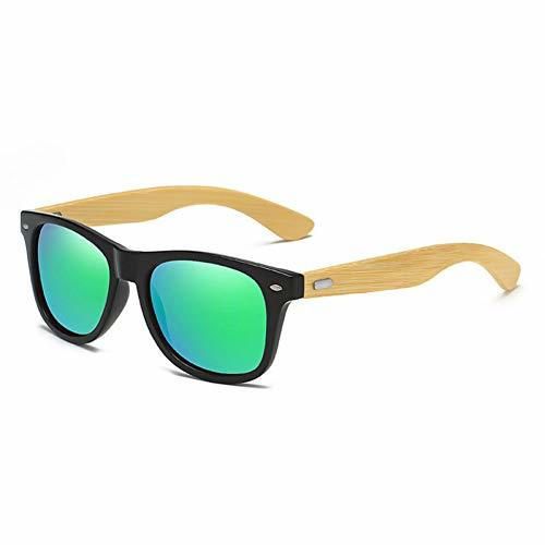 N/ A Bamboo Wood Sunglasses Men's Fashion Square Glasses Sunglasses