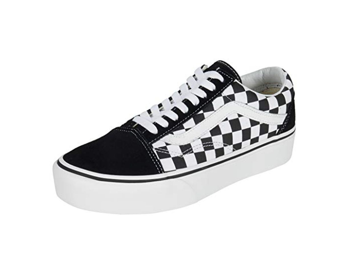 Fashion Vans Old Skool Platform Calzado Checkerboard