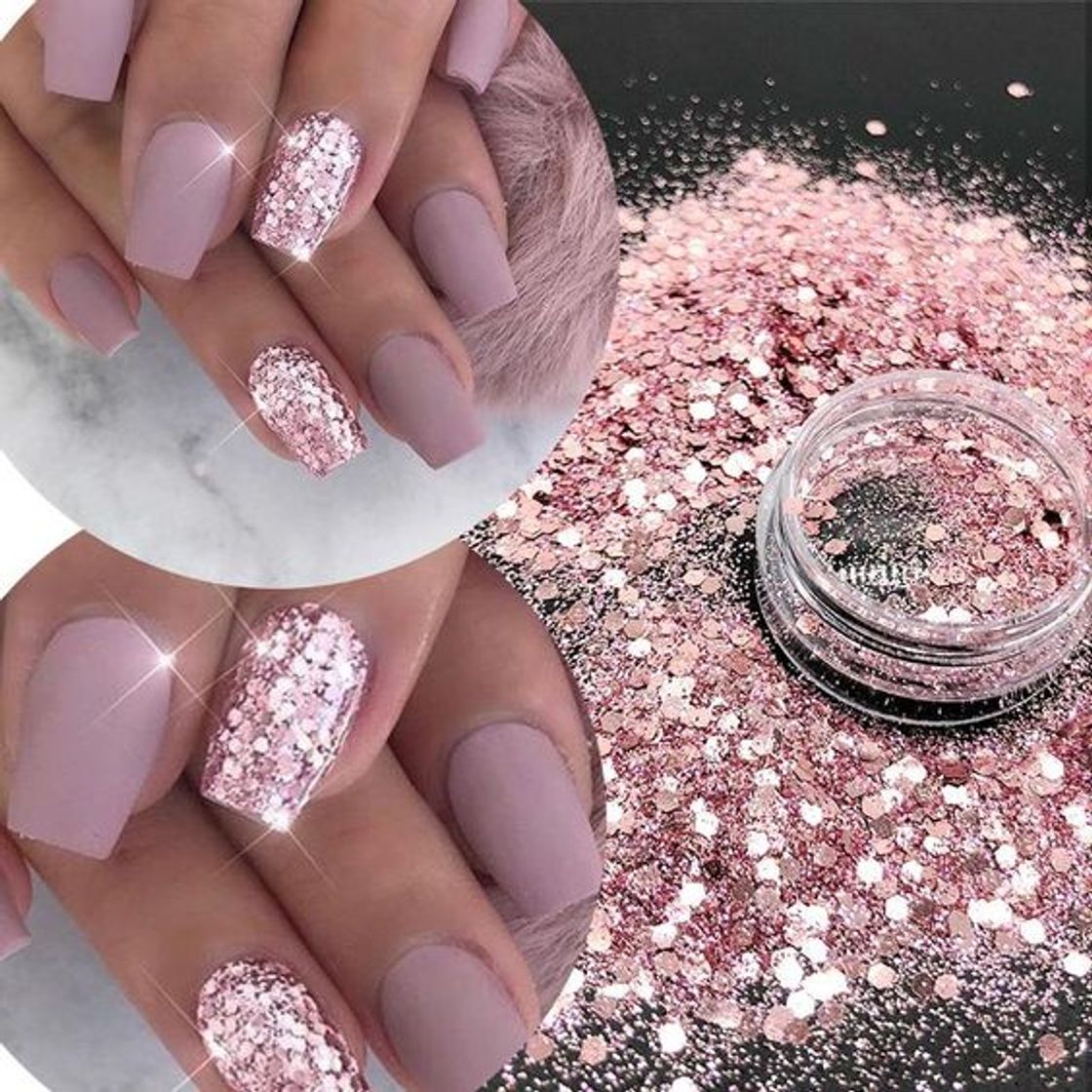 Fashion Unhas com glitter