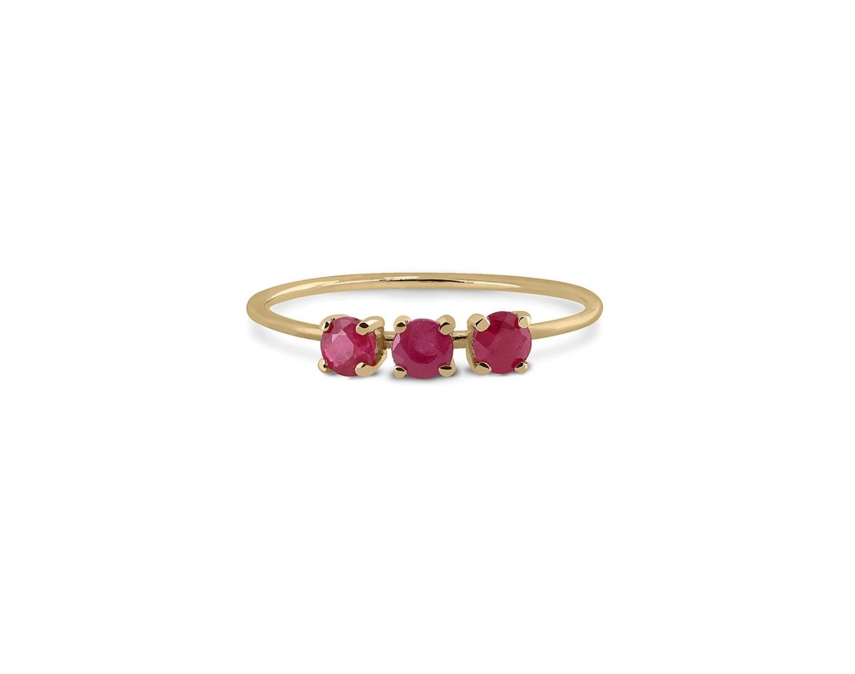 Anillo Triple Garra RUBÍ – Bea Soldado