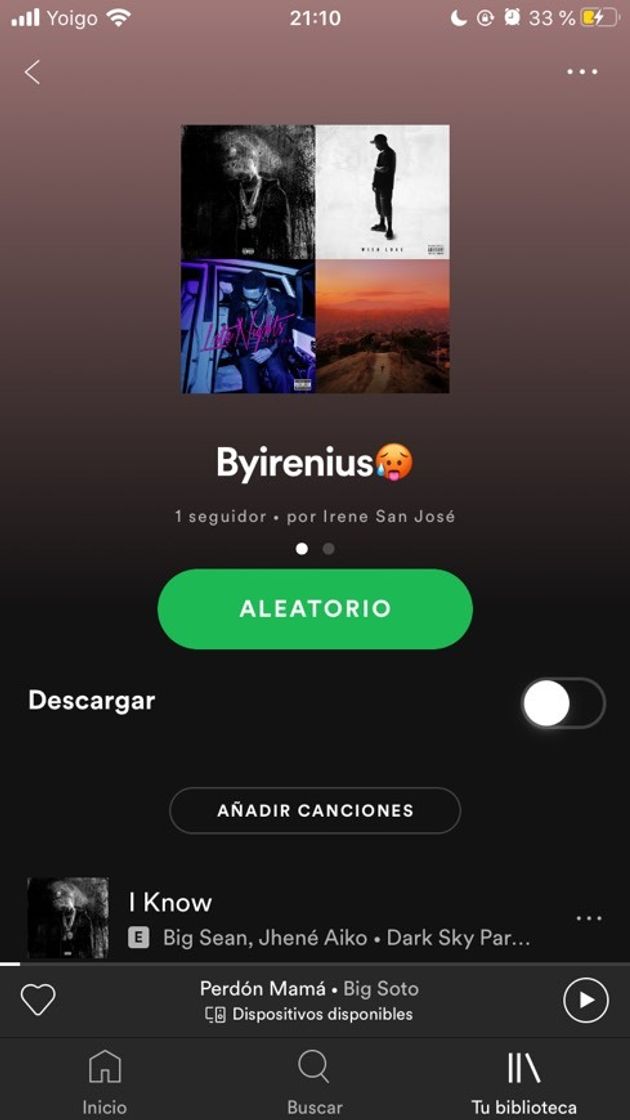 Canción Mi playlist en Spotify🥰