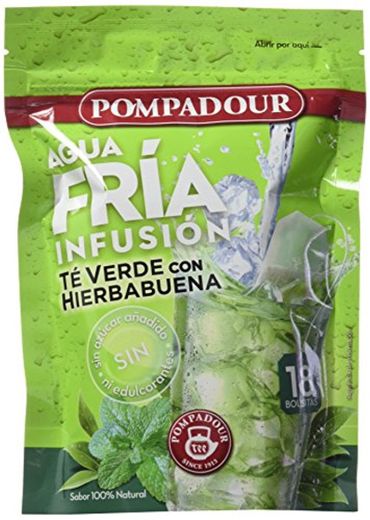 Pompadour Té Verde Hierba Buena Frío