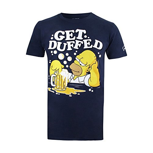 Lugares Simpsons Get Duffed Camiseta, Azul