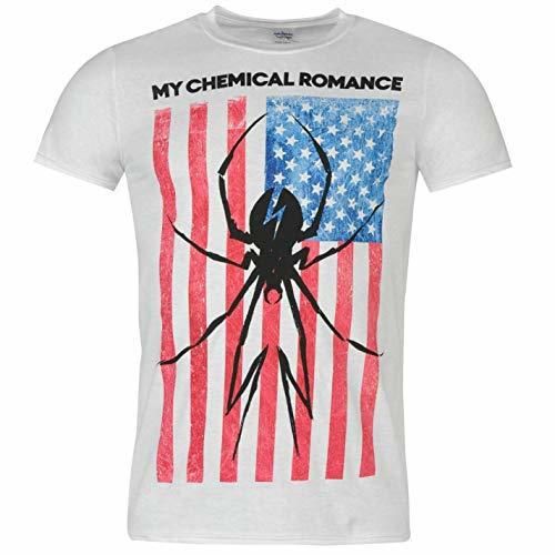 My Chemical Romance Flag Spider T-Shirt Mens White Casual Wear Top tee