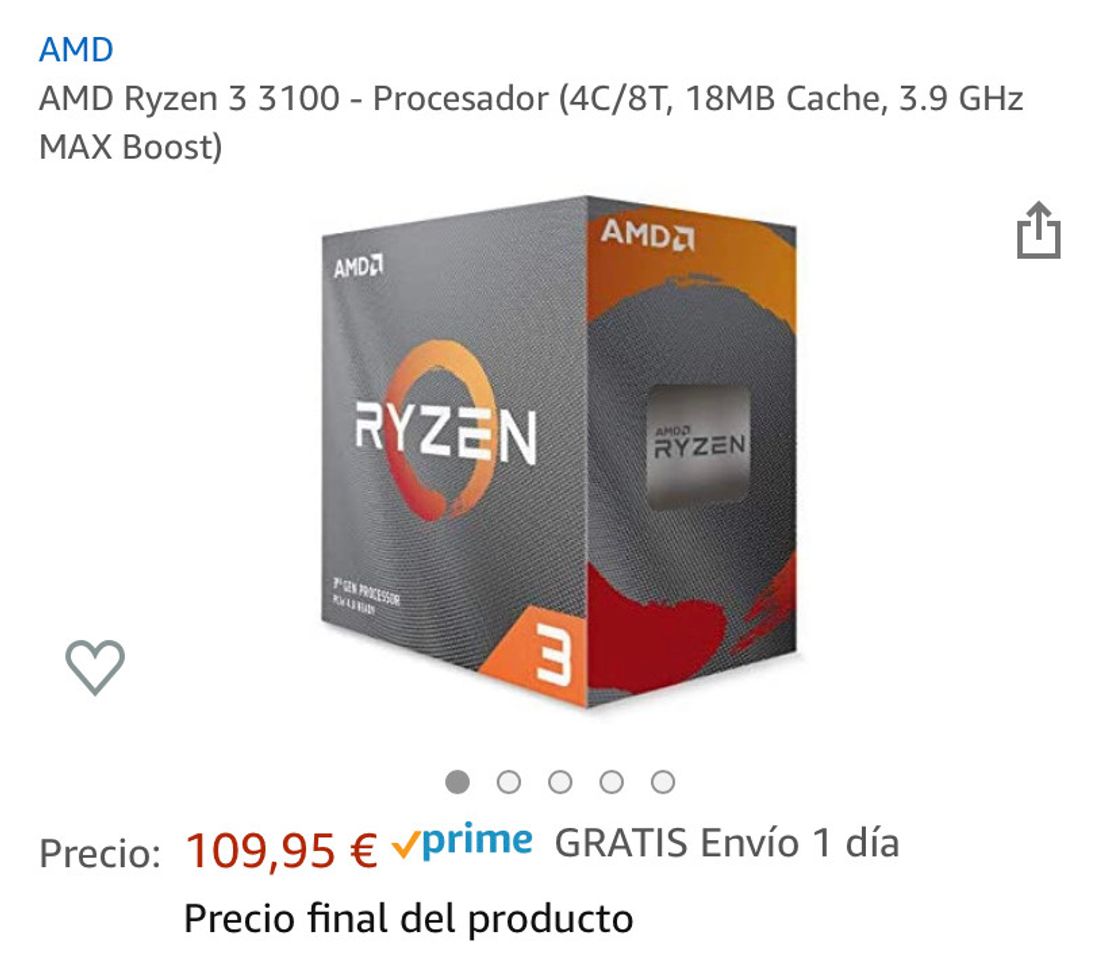 Fashion El nuevo procesador de la gama 3000 un ryzen 3100 por 110€ 