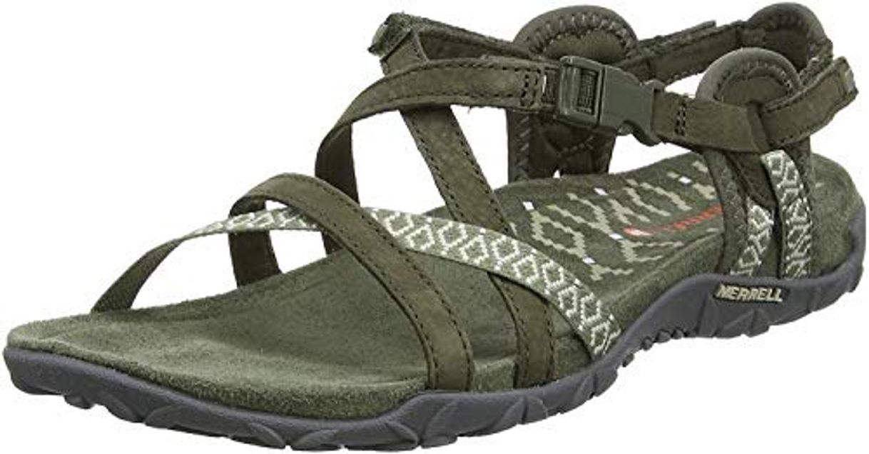 Moda Merrell Terran Lattice Ii Tira de tobillo para Mujer, Verde