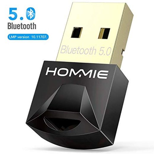 Adaptador de Bluetooth 5.0,Hommie Bluetooth USB PC Window7
