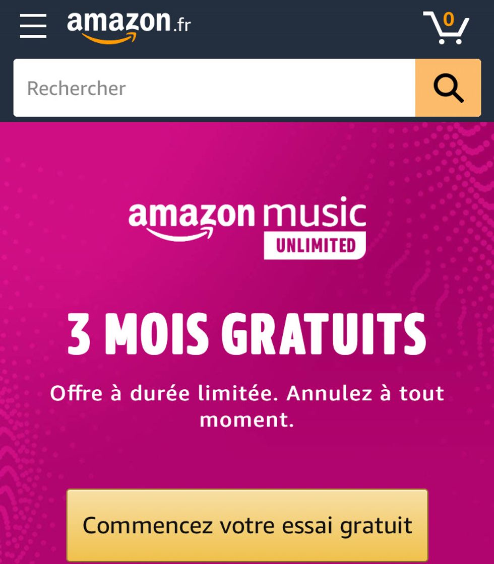 Producto 3 mois gratuits Amazon Music 