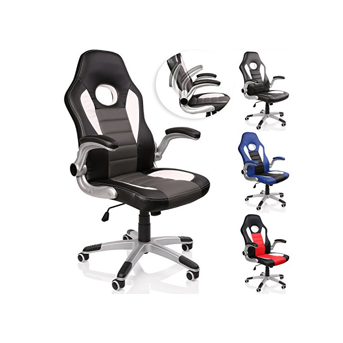 Elemento de la categoría hogar TRESKO® Silla de oficina Racing Gaming giratoria, escritorio ordenador, 4 colores diferentes,