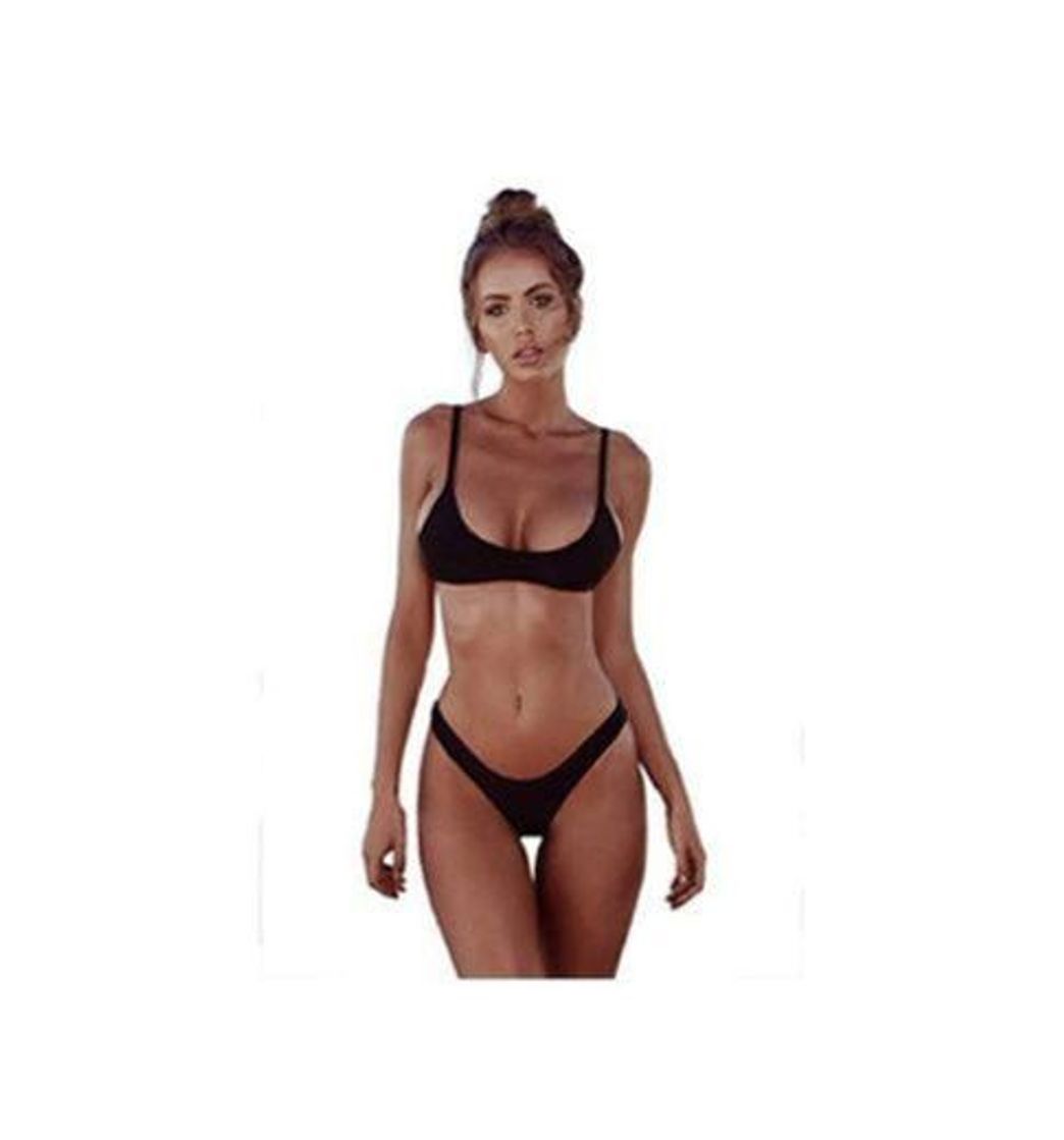 Social heekpek Bikinis Mujer 2019 Brasileños Bañador Ropa de Baño Push Up Dos Piezas con Relleno Traje de Baño de Tubo Color Liso