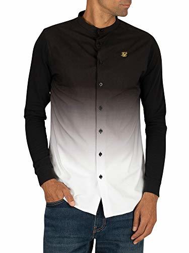 Social Sik Silk de los Hombres Fade Grandad Shirt